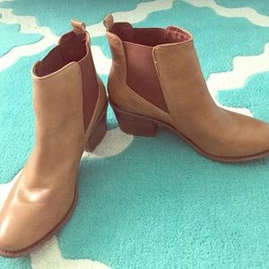 Tan colored booties