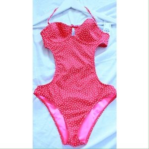 Monokini Abercrombie&Fitch Red Polka Dot S