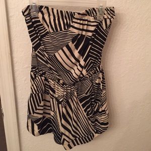 Strapless romper
