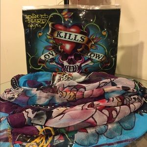 Ed Hardy 100% Silk Scarf Ed Hardy 100% Silk Scarf