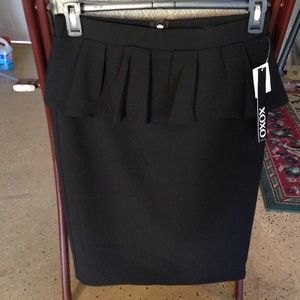 Black peplum skirt size 9/10