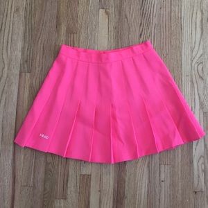 SOLD Bright Pink Pleated Tennis Skirt