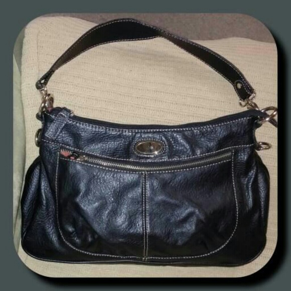Black leather purse
