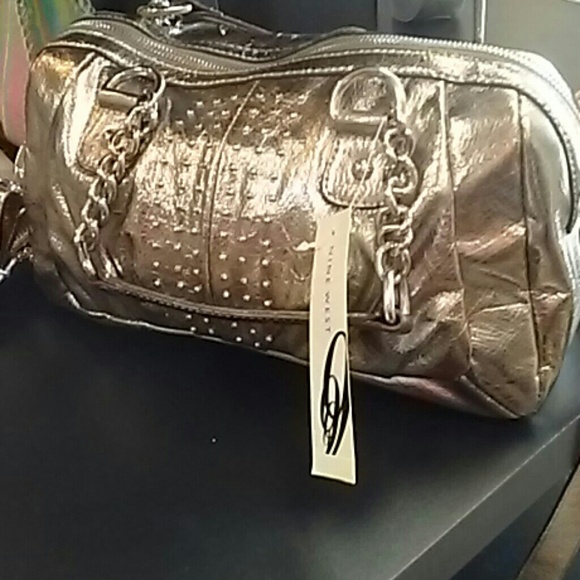 Pale Bronze Boxed Satchel XBody