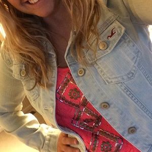 NWT hollister light wash denim jacket