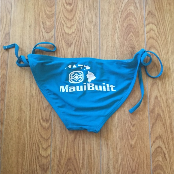 Maui built blue bikini bottoms