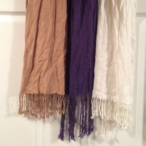 Purple, Beige and Gold Pashmina scarf bundle!