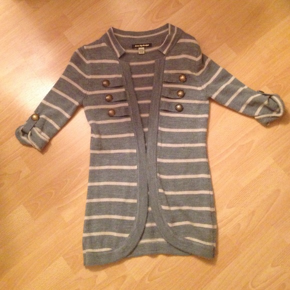 Open striped cardigan