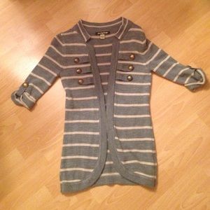 Open striped cardigan