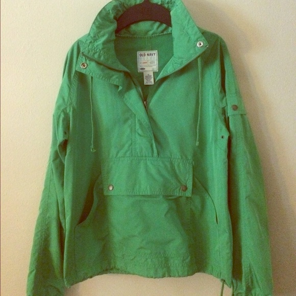 💚Green Raincoat and joe fresh blue shorts