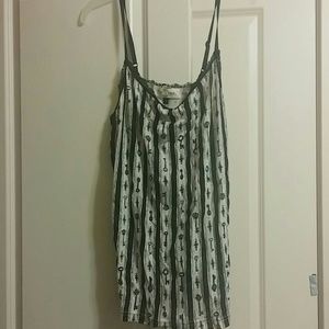 Key Print Tank Top