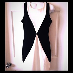 Black and white 80s inspired party dress