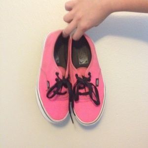 Neon pink women's vans