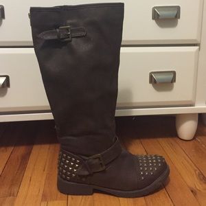 Brown studded Charlotte Russe boots