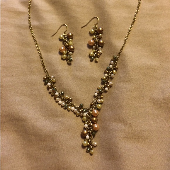 Cookie Lee mini beads Necklace and Earring Set