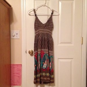 Charlotte Russe Brown Paisley Dress