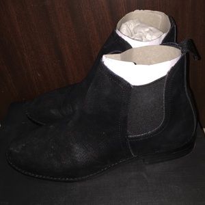 Justfab black suede boots