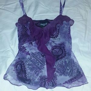 Lined spaghetti strap top