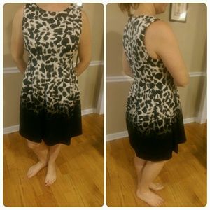 Black and Grey Leopard Dress
