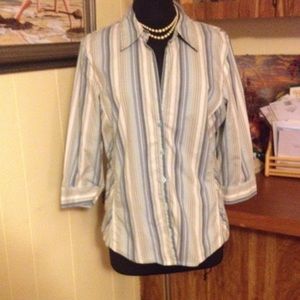 Blue striped button down