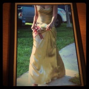 Gold bridesmaid dress