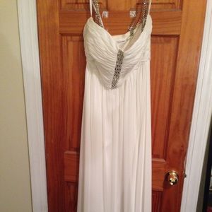 Calvin Klein white formal dress