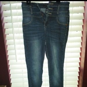 High waisted skinny jeans