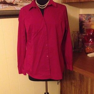 Dark pink button down 💐 open to offers