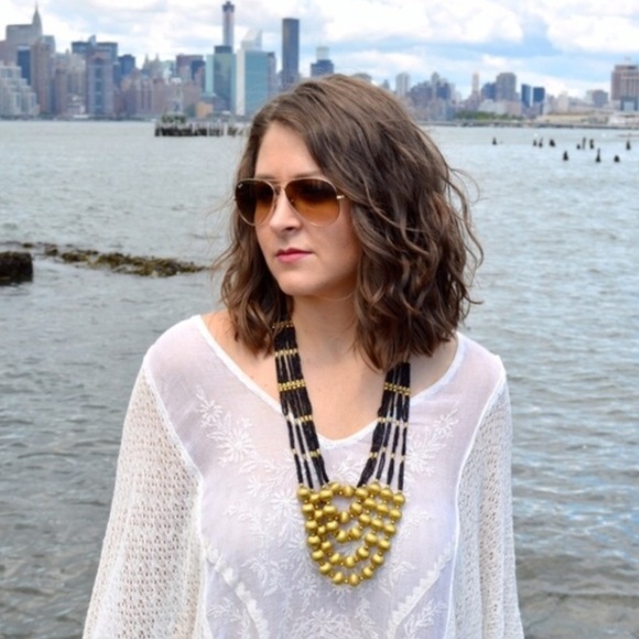 ‼️SOLD‼️ Black Seed Bead Statement Necklace