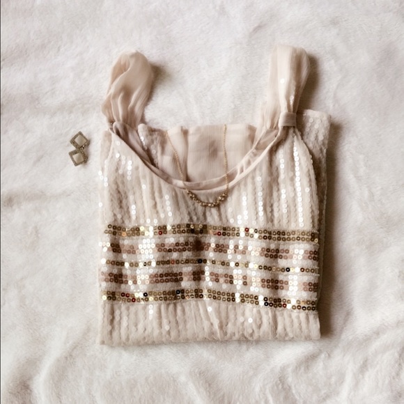 sleeveless top with sequins