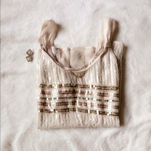 sleeveless top with sequins