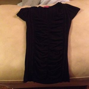 Ruched front sweater. Very slimming!