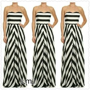 Black and white stripe dress