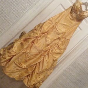 Gold sweet 15 dress