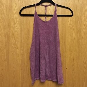 Purple Single Back Strap Tank