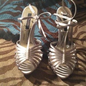 Silver Crystal Wedding Shoes