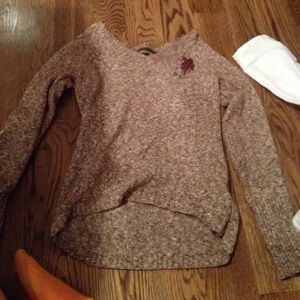 Us polo assn brown sweater