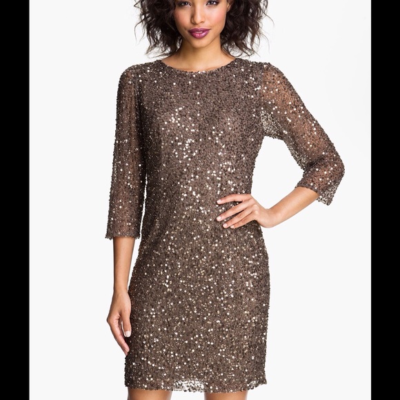 Pisarro Nights champagne sequin dress