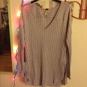 Free People long V neck shirt