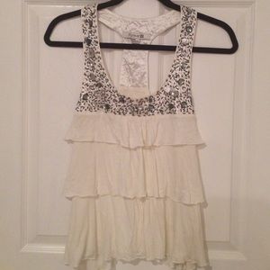 Sequined Flowy Tank Top