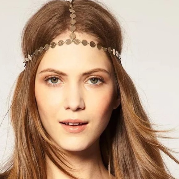 GOLD DISC HEADBAND 😍