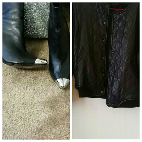 Zara boots and Express jacket bundle