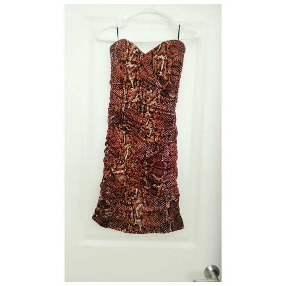 Snake print bodycon dress