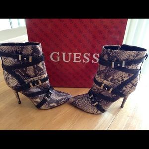 Guess snakeskin ankle boots