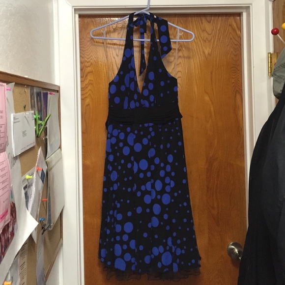 Blue Polka Dotted Dress - Picture 1 of 2