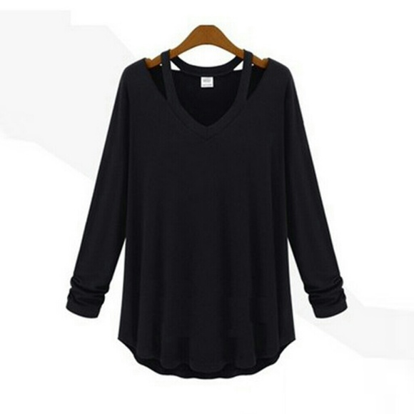 Black v neck top