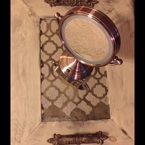 Copper Dual Sided LED Lighted Makeup Mirror