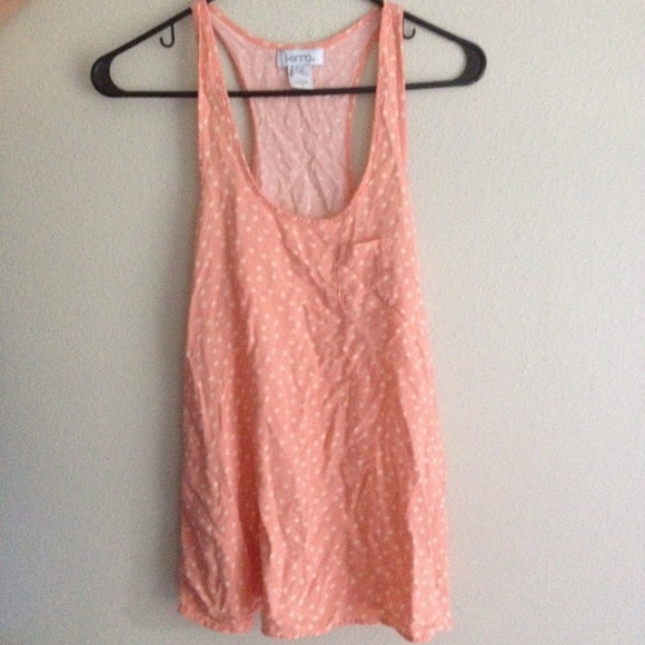 Polka dot pocket tank top