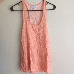 Polka dot pocket tank top