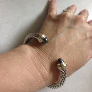 David Yurman 7mm Sterling, 18k Gold and Hematite